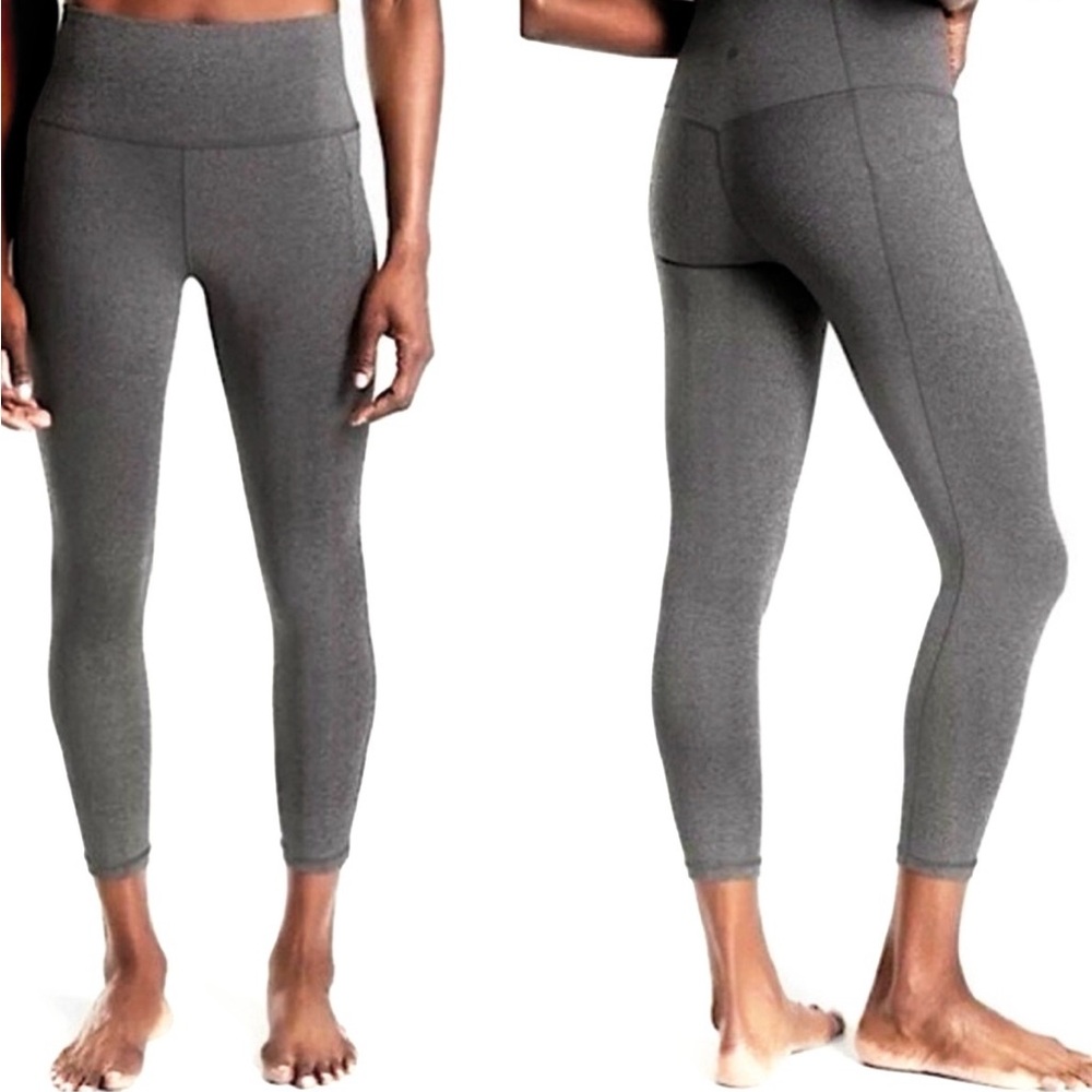 Athleta Salutation Stash High Rise 7/8 Legging Sz 2X Heather Gray Hip Pockets